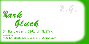 mark gluck business card